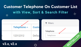 Customer Telephone On Customer List with Search Filter