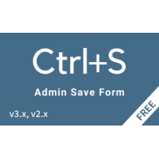 Admin CTRL+S Save Form