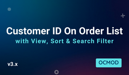 Customer ID on Orders List with Search Filter