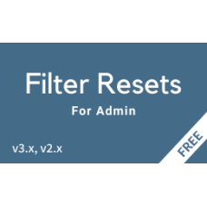 Admin Filter Resets - v3.x, v2.x
