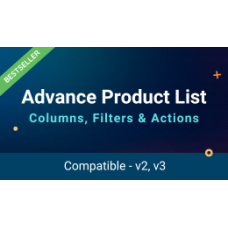 Advance Product List - Columns, Filters & Actions