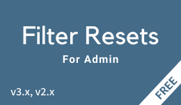 Admin Filter Resets - v3.x, v2.x